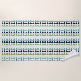 Driehoeken voor Neptune, Seashell, Green en Navy Strandlaken