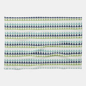 Driehoeken voor Neptune, Seashell, Green en Navy Theedoek (Horizontaal)