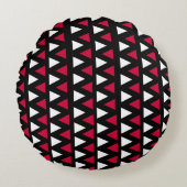 Driehoeken voor zwart, rood en wit rond kussen (Voorkant)