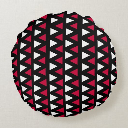 Driehoeken voor zwart, rood en wit rond kussen (Achterkant)