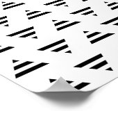 Driehoeken voor zwarte en witte streep. poster (Hoek)
