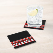 Driehoeken voor zwarte, witte en rode tribale tria kartonnen onderzetters (Insitu)