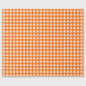 Driehoeken - Wit op Oranje Cadeaupapier (Vlak)