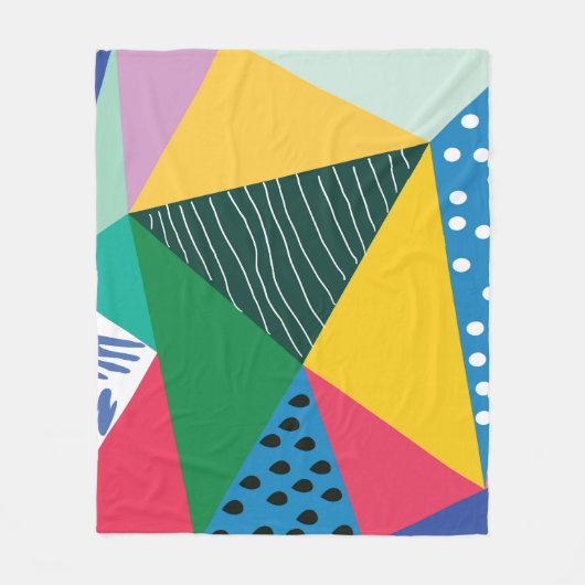 Driehoekig Abstract: geometrisch decor. Fleece Deken (Voorkant)