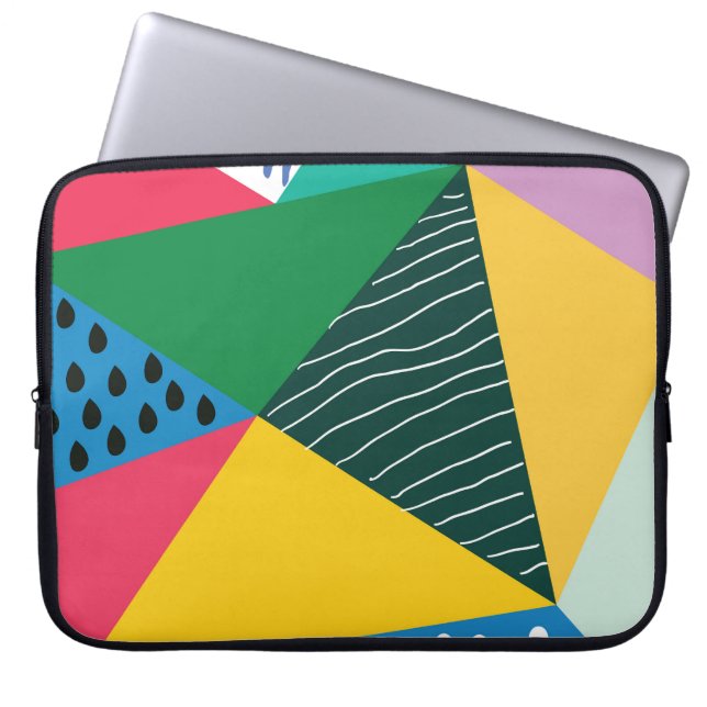 Driehoekig Abstract: geometrisch  decor. Laptop Sleeve (Voorkant)