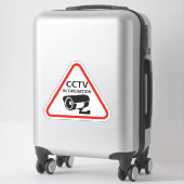 Driehoekig CCTV in werking waarschuwingsbord Sticker (Koffer)