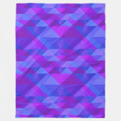 Driehoekig geometrisch ontwerp Paars blauw Fleece Deken (Voorkant)