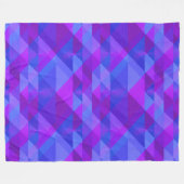 Driehoekig geometrisch ontwerp Paars blauw Fleece Deken (Voorkant (Horizontaal))