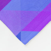 Driehoekig geometrisch ontwerp Paars blauw Fleece Deken (Hoek)