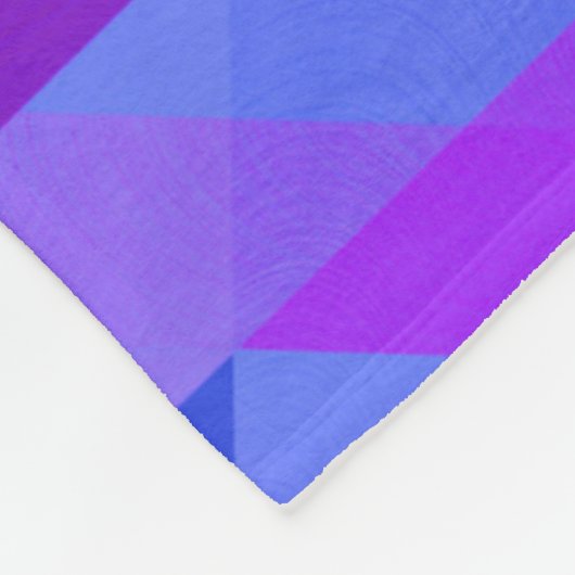 Driehoekig geometrisch ontwerp Paars blauw Fleece Deken (Hoek)