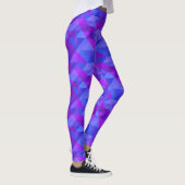 Driehoekig geometrisch ontwerp Paars blauw Leggings (Rechts)