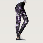 Driehoekig Geometrisch Paars rokergalaxpatroon Leggings (Rechts)