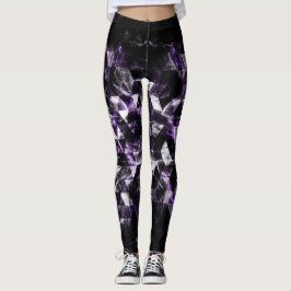 Driehoekig Geometrisch Paars rokergalaxpatroon Leggings