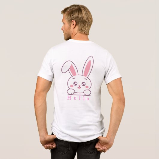 driehoekig konijn Tri-Blend shirt (Achterkant volledig)