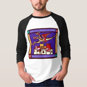 Driehoekig middeleeuws beest t-shirt