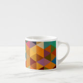 Driehoekig vintagepatroon achtergrond. espresso kop (Rechts)