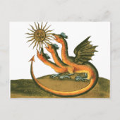 Driehoekige Alchemy Dragon en Sun Briefkaart (Voorkant)