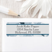 Driehoekige blauwdrukken Retouradreslabels Etiket (Insitu)