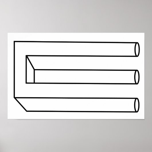 Driehoekige Blivet Cool Geeky Tekening Poster (Voorkant)