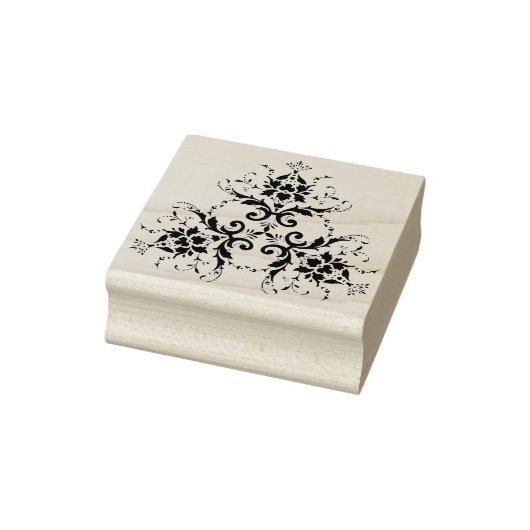 Driehoekige bloemenmotief silhouette, kunststempel rubberstempel (Stempel)