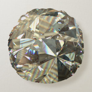 Driehoekige diamantvormen: gelaagde textuur. rond kussen
