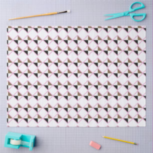 Driehoekige en diamantvormige ontwerpen op tissuepapier