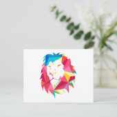Driehoekige Geomatrische leeuw Briefkaart (Staand voorkant)