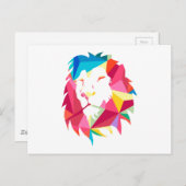 Driehoekige Geomatrische leeuw Briefkaart (Voorkant / Achterkant)