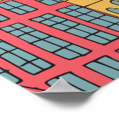 Driehoekige geometrische: kleurrijke Abstracte ach Poster (Hoek)