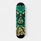Driehoekige Groene Owl Schaats Skateboard (Voorkant)