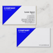 Driehoekige hoek - 3d-effect - blauw en wit visitekaartje (Voorkant / Achterkant)