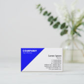 Driehoekige hoek - 3d-effect - blauw en wit visitekaartje (Staand voorkant)
