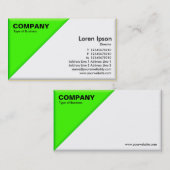 Driehoekige hoek - 3d Effect - Groen en Wit Visitekaartje (Voorkant / Achterkant)