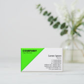 Driehoekige hoek - 3d Effect - Groen en Wit Visitekaartje (Staand voorkant)