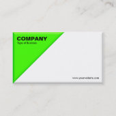 Driehoekige hoek - 3d Effect - Groen en Wit Visitekaartje (Achterkant)
