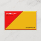 Driehoekige hoek - 3d-effect - rood en ambergeel visitekaartje (Achterkant)