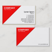 Driehoekige hoek - 3d Effect - Rood en Wit Visitekaartje (Voorkant / Achterkant)