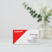 Driehoekige hoek - 3d Effect - Rood en Wit Visitekaartje (Staand voorkant)
