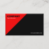 Driehoekige hoek - 3d-effect - rood en zwart visitekaartje (Achterkant)