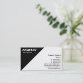 Driehoekige hoek - 3d-effect - zwart en wit visitekaartje (Staand voorkant)
