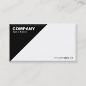 Driehoekige hoek - 3d-effect - zwart en wit visitekaartje (Achterkant)
