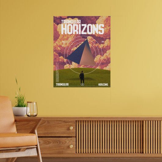 Driehoekige horizonten poster (Woonkamer 2)