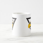 driehoekige klassieke gele bus koffiemok (Center)