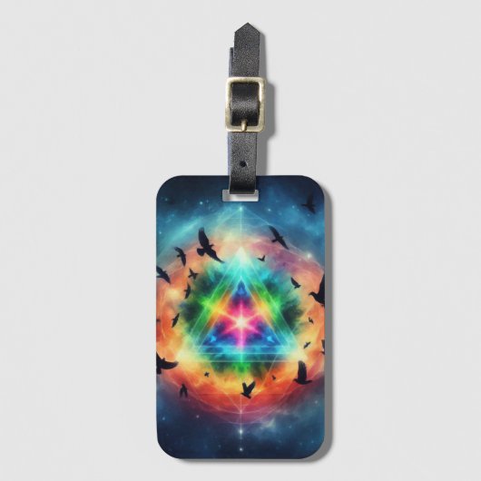 driehoekige kosmische energie bagagelabel (Voorkant (verticaal))