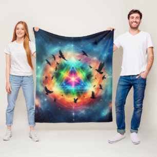 driehoekige kosmische energie fleece deken