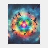driehoekige kosmische energie fleece deken (Voorkant)