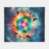 driehoekige kosmische energie fleece deken (Voorkant (Horizontaal))