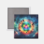 driehoekige kosmische energie magneet (Voorkant / Achterkant)