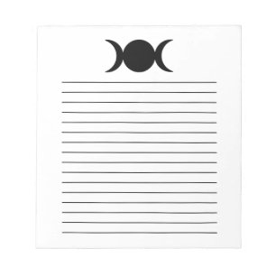 driehoekige maan notitieblok spirituele geschen