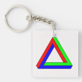 Driehoekige optische illusie sleutelhanger (Voorkant)